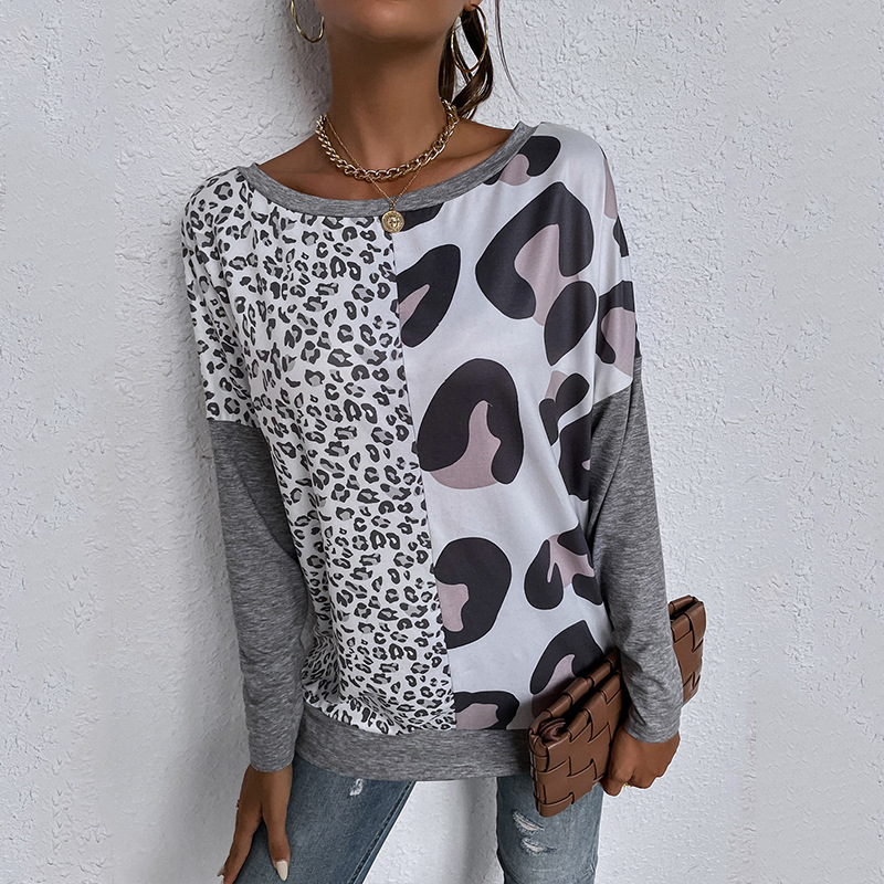 Leopard polka dot Casual T-shirt for women