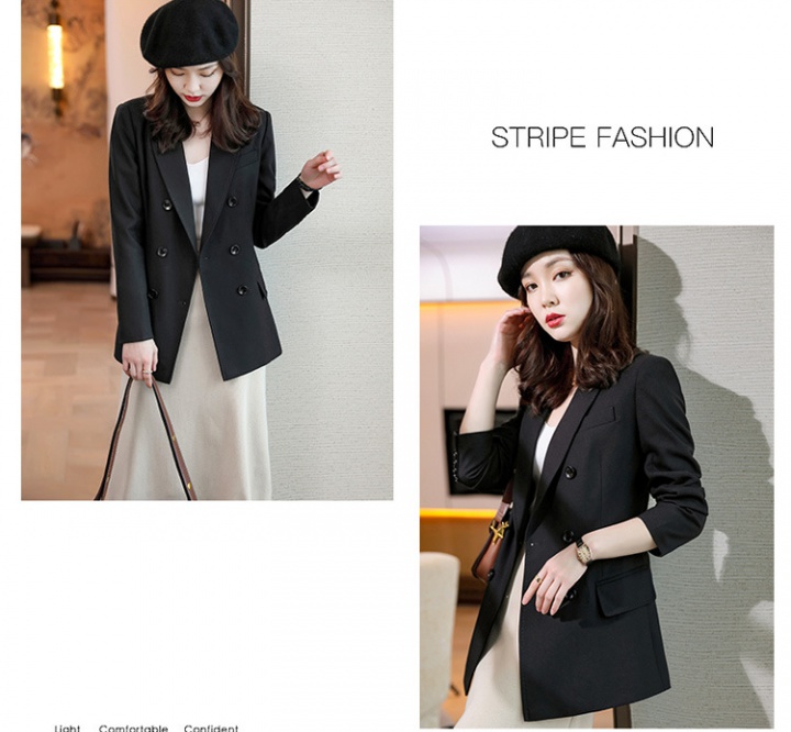 Spring and autumn coat apricot business suit for women