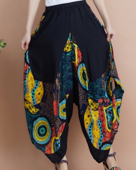 Printing long pants Casual collapse pants for women