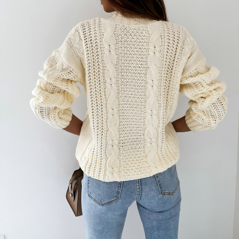 Autumn and winter cardigan twist sweater for women