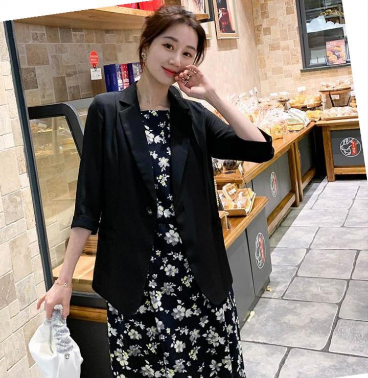 Spring and autumn slim coat long Korean style tops for women