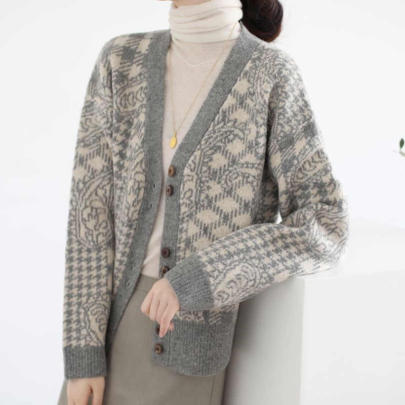 Colors Korean style jacket thermal thick cardigan for women