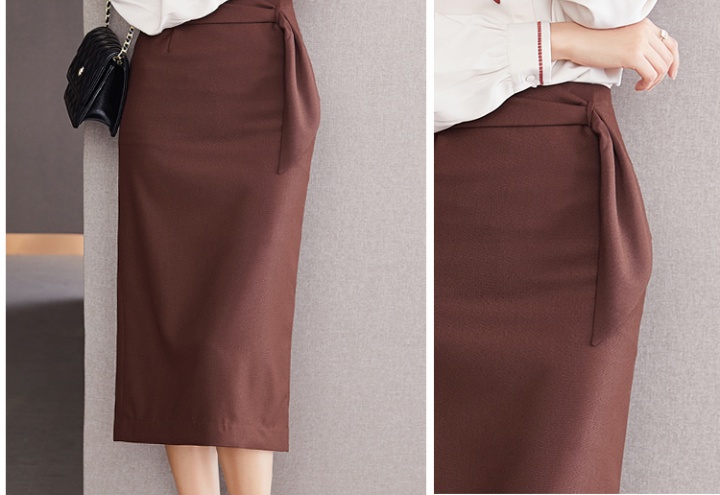 Autumn split streamer long skirt