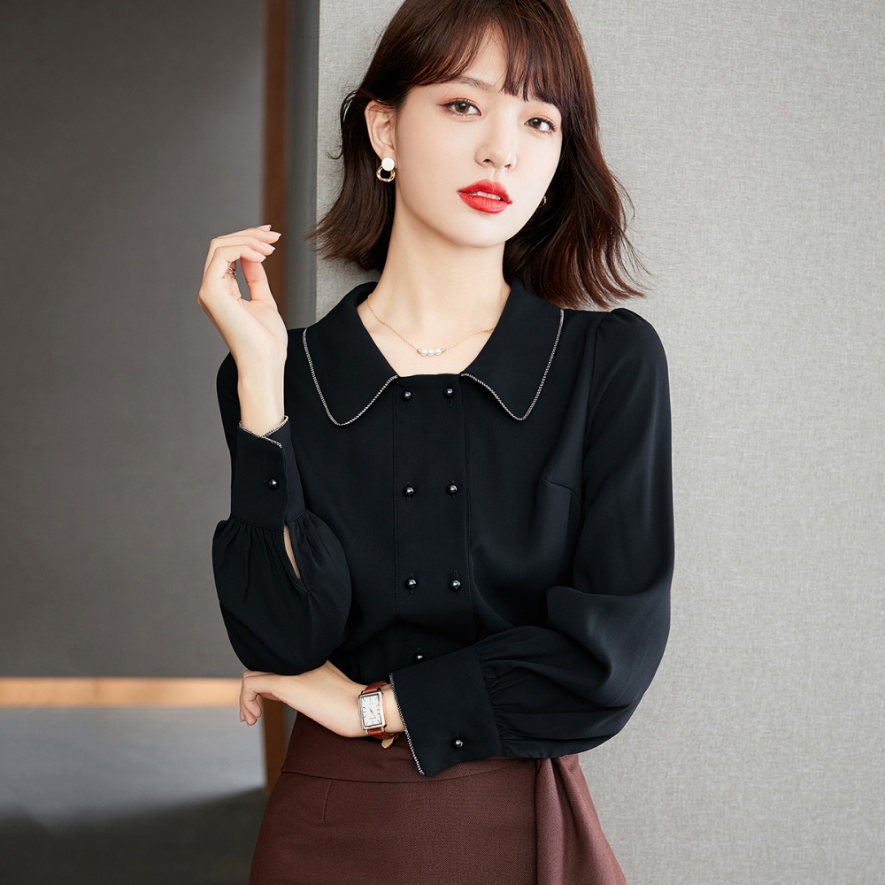 Lapel chain shirt autumn business suit