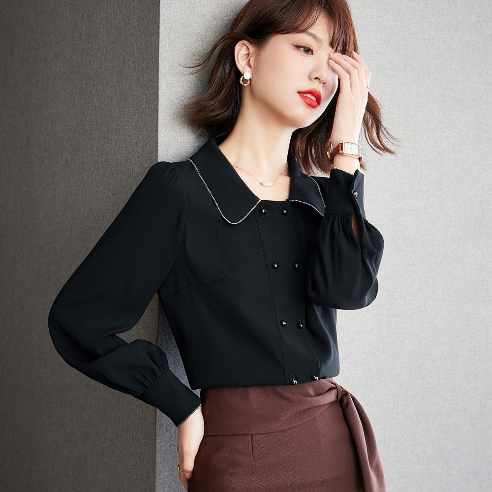 Lapel chain shirt autumn business suit