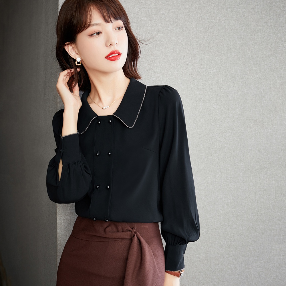 Lapel chain shirt autumn business suit