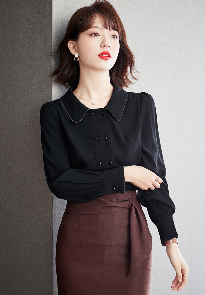 Lapel chain shirt autumn business suit