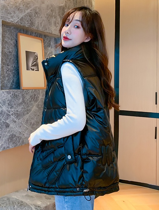 Short down cotton waistcoat Korean style thick vest for women