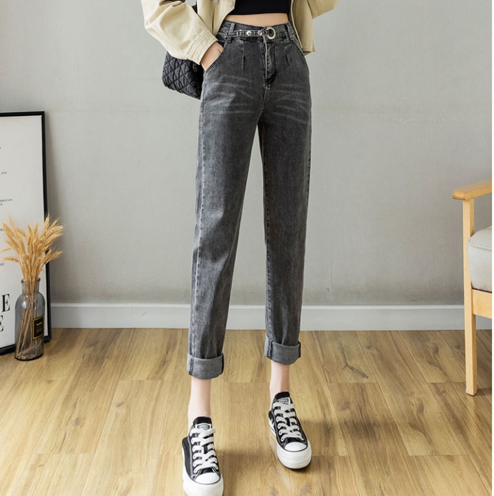 Radish elasticity pants loose jeans for women