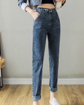Radish elasticity pants loose jeans for women