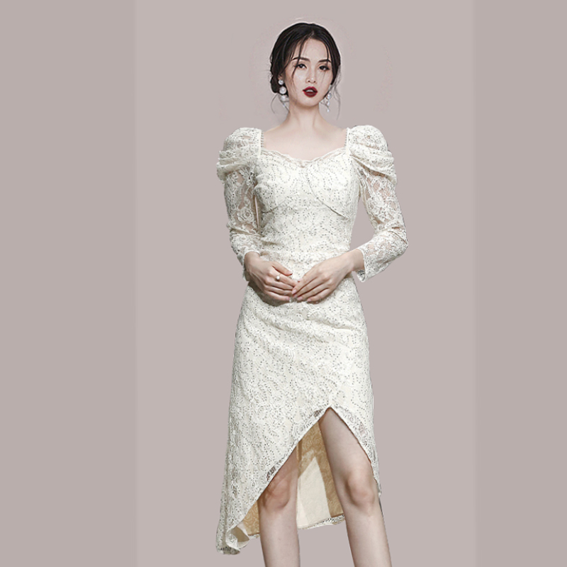 High waist Korean style slim lace summer dress