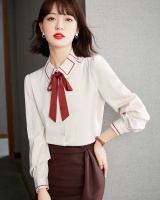 Doll collar chiffon autumn tops retro unique shirt