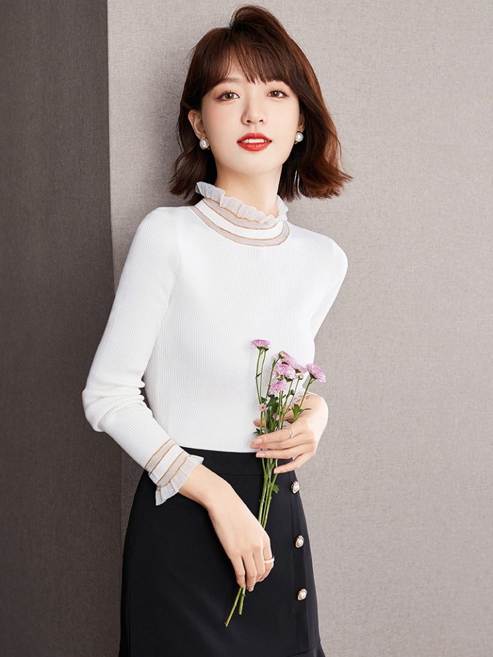 Autumn slim long sleeve stand collar pullover sweater