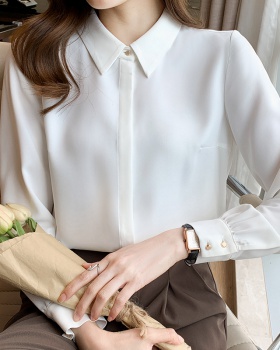 Profession retro shirt long sleeve chiffon tops for women