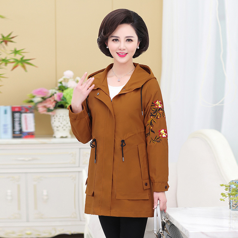 Thin middle-aged coat spring long jacket for women