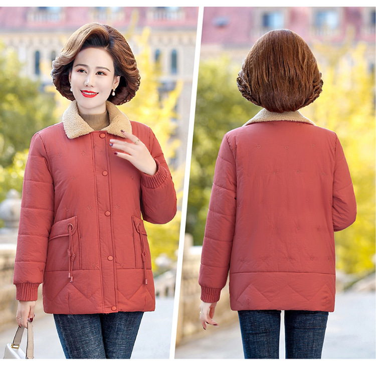 Autumn and winter middle-aged coat winter small cotton jacket