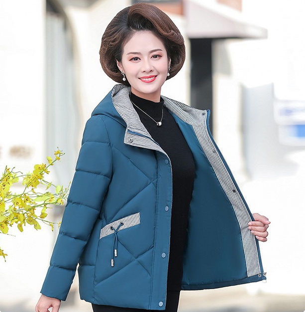 Middle-aged down cotton coat short coat for women
