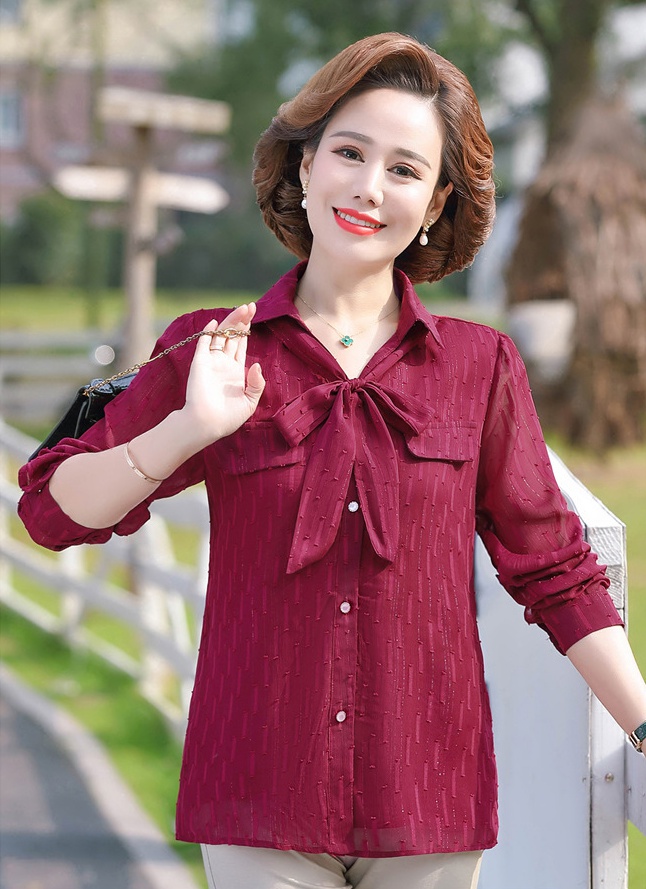 Western style spring cardigan chiffon shirt for women