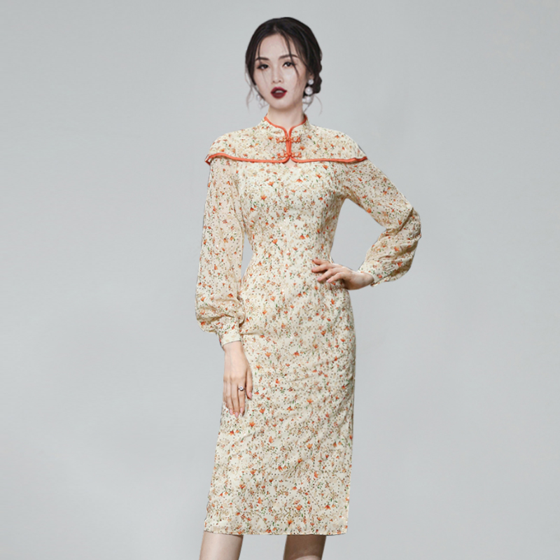 Embroidery summer dress temperament cheongsam