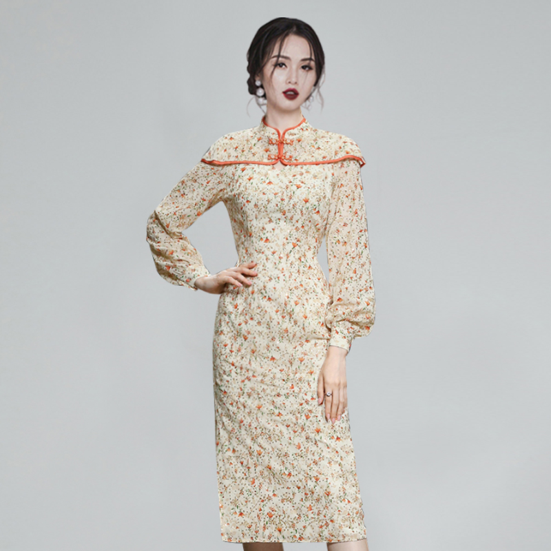 Embroidery summer dress temperament cheongsam