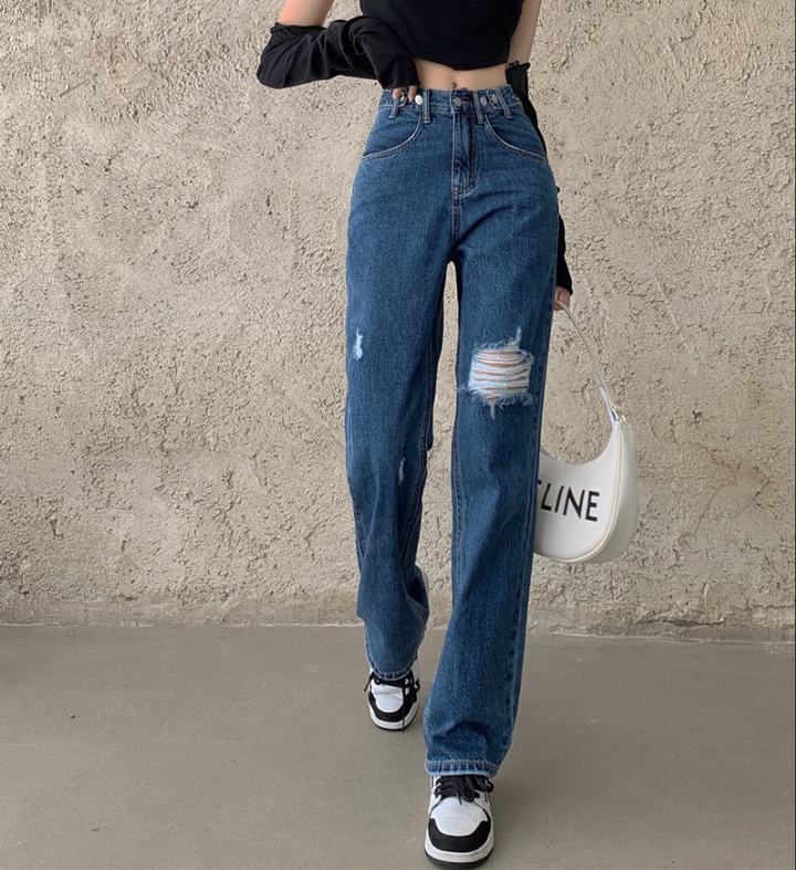 Fashion high waist wide leg pants all-match long pants