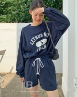 Loose maiden hoodie ghost Korean style shorts a set