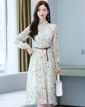 Western style floral autumn show high lady dress