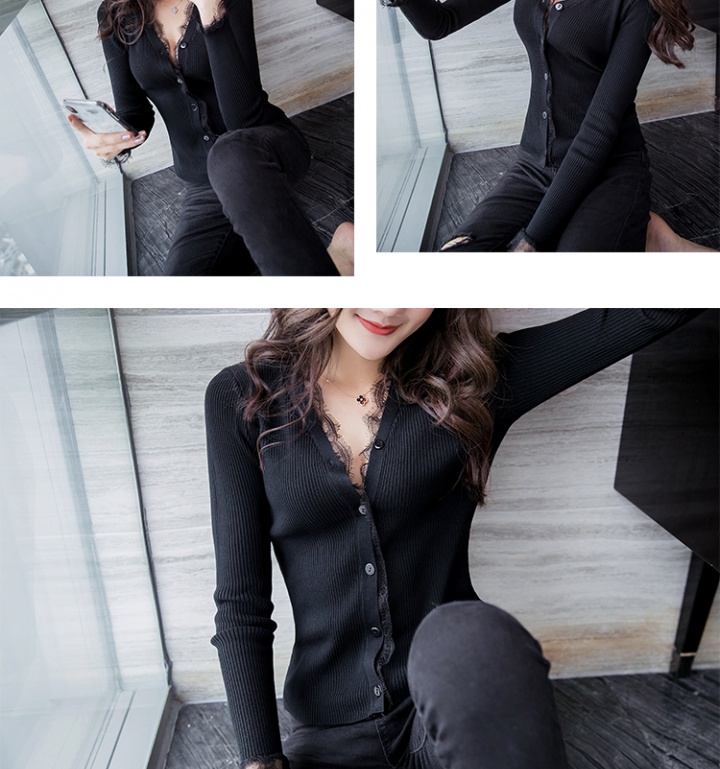 Autumn and winter cardigan bottoming shirt for women