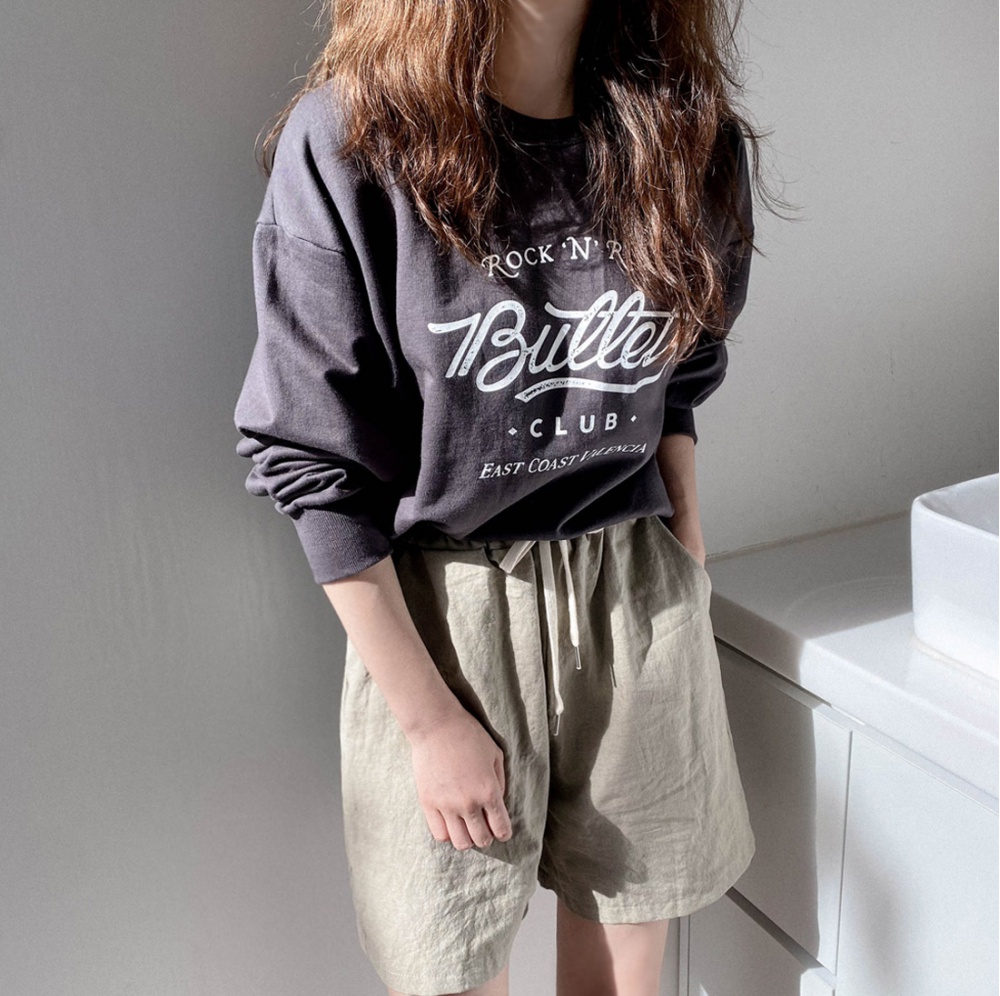 Autumn Korean style pullover letters hoodie