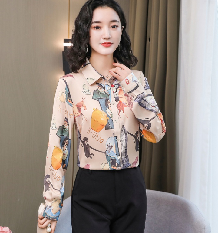 Silk autumn tops real silk colors shirt for women