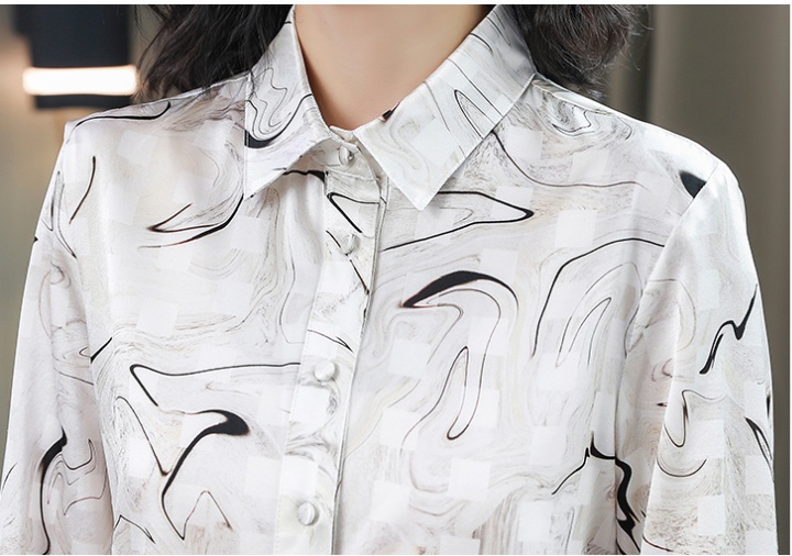 Autumn long sleeve tops printing shirt for women