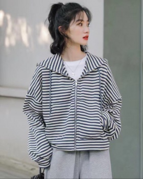 Korean style loose sports fashion slim long sleeve coat
