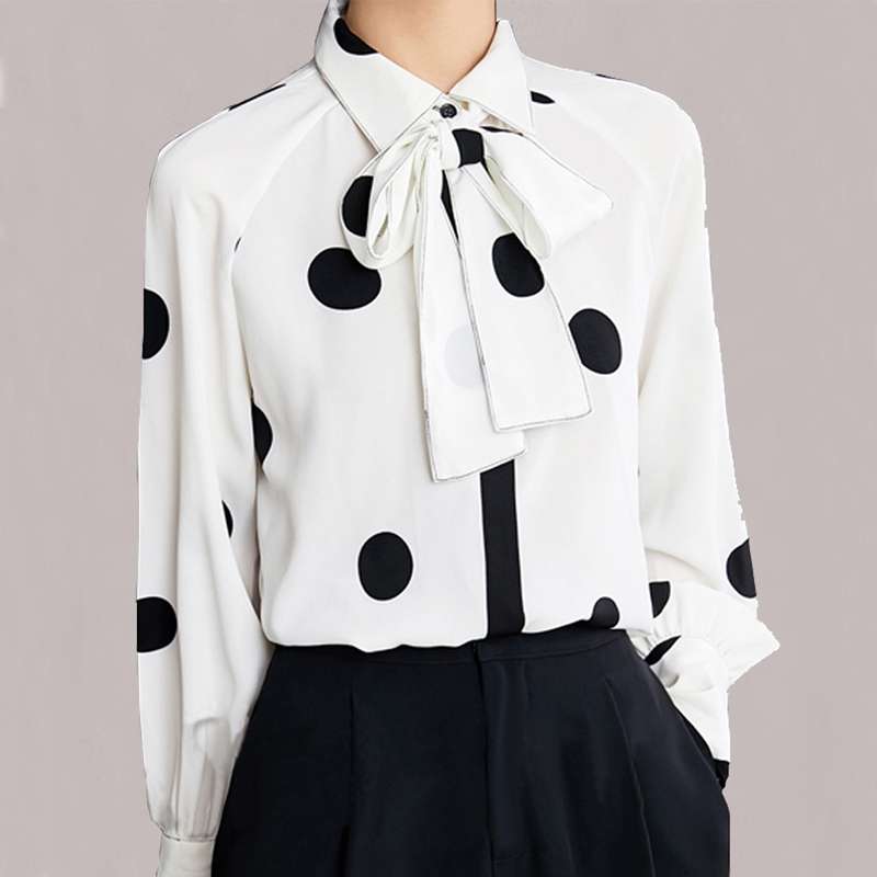 Temperament elegant polka dot fashion shirt