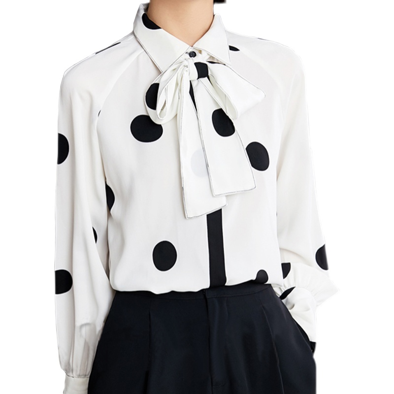 Temperament elegant polka dot fashion shirt