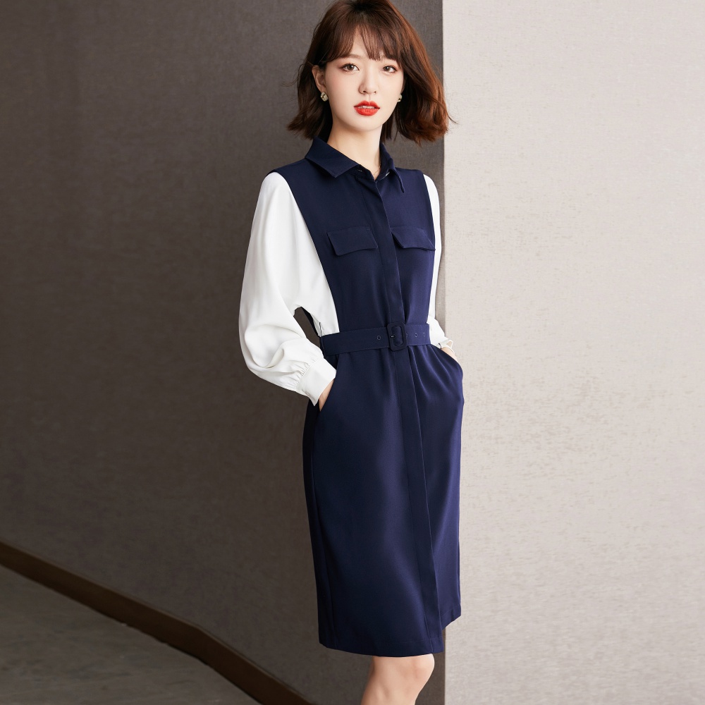 Summer retro business suit France style dress for women