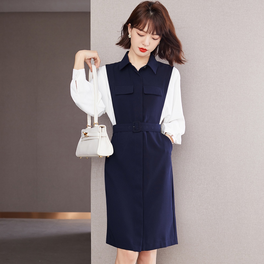 Summer retro business suit France style dress for women