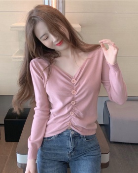 France style small shirt square collar tops for women