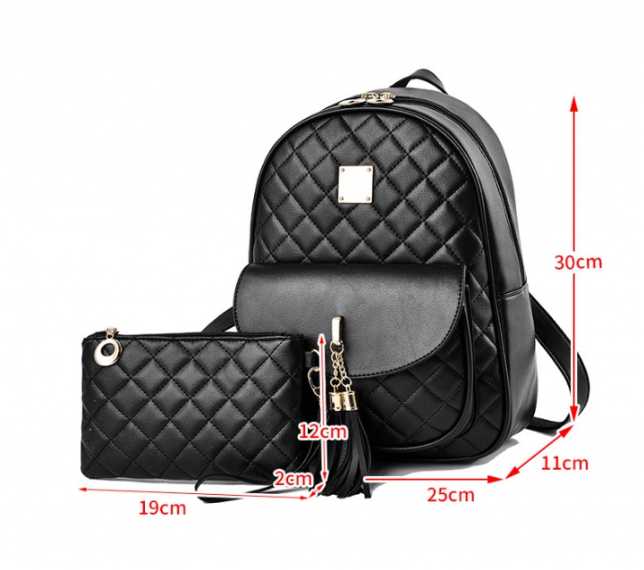 Quilted fashion summer backpack 3pcs set for women