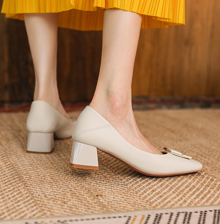 Square head Casual loafers wear all-match lazy shoes