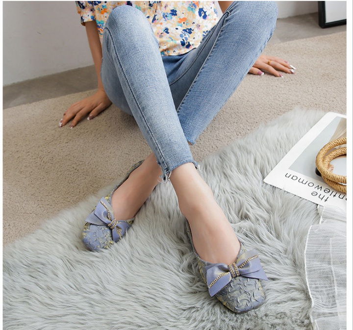Fashion bow summer shoes Casual wears outside peas shoes