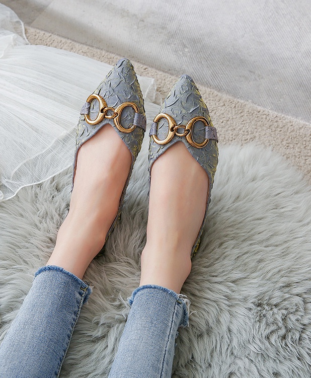 All-match Casual fashion shoes flat pointed flattie