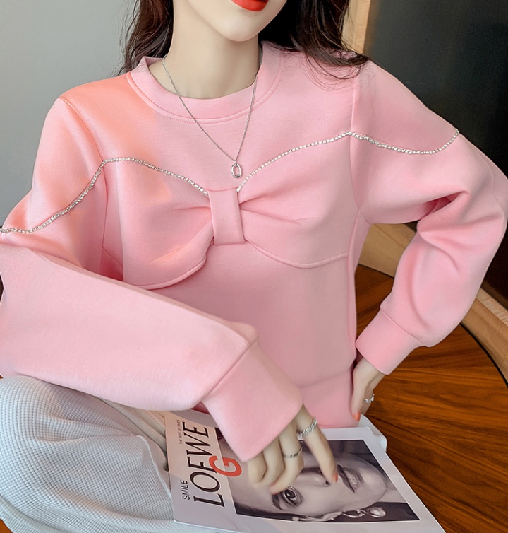Pure short hoodie simple Korean style tops for women