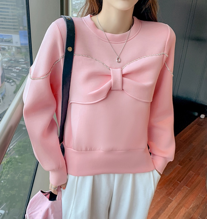 Pure short hoodie simple Korean style tops for women