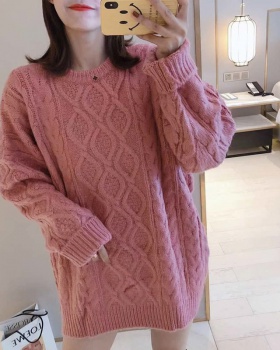 Wears outside loose Korean style sweater for women