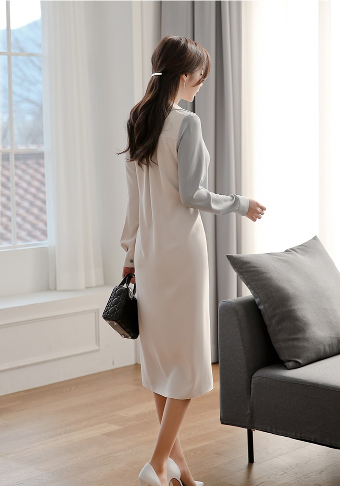 Sexy autumn and winter dress long elegant shirt
