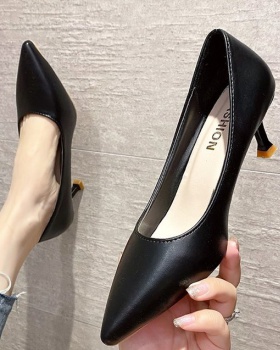 Pointed high-heeled shoes low shoes for women