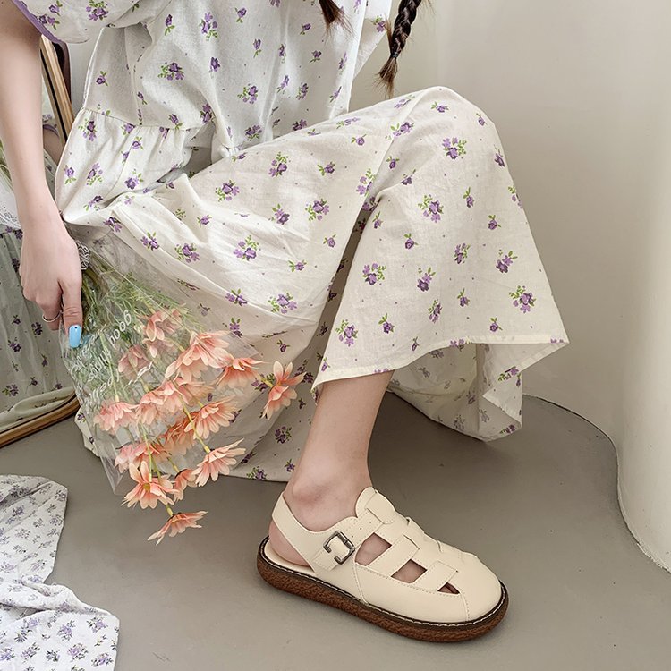 Korean style rome sandals student flat shoes for women