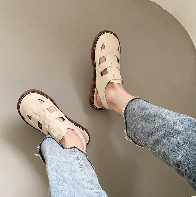 Korean style rome sandals student flat shoes for women