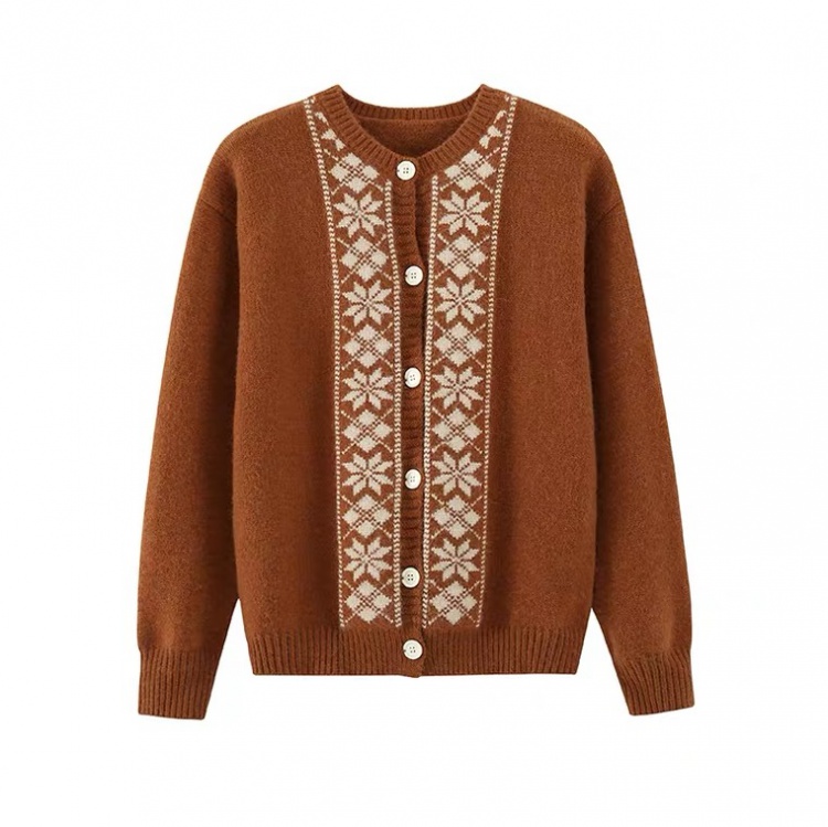 Tender knitted cardigan France style retro sweater for women