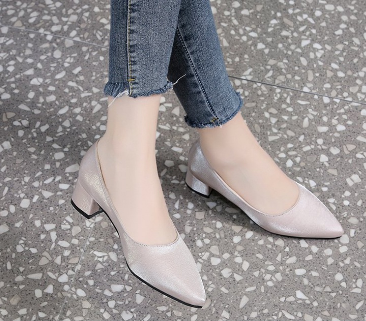 Fashion low shoes autumn Korean style high-heeled shoes